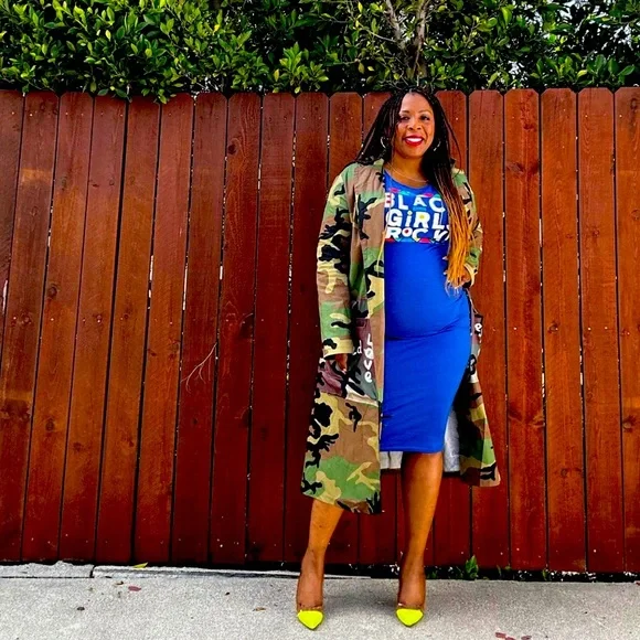 Black Girls Rock Midi Bodycon TShirt Dress Blue - Picture 4 of 4